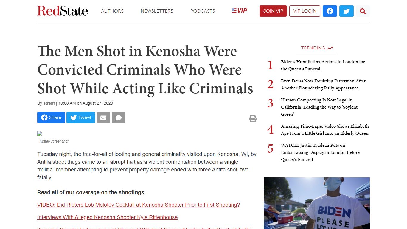 The Men Shot in Kenosha Were Convicted Criminals Who Were ... - RedState